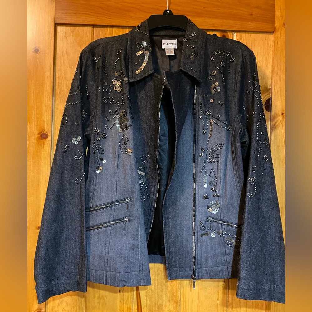 Chico’s Denim Fancy Jacket